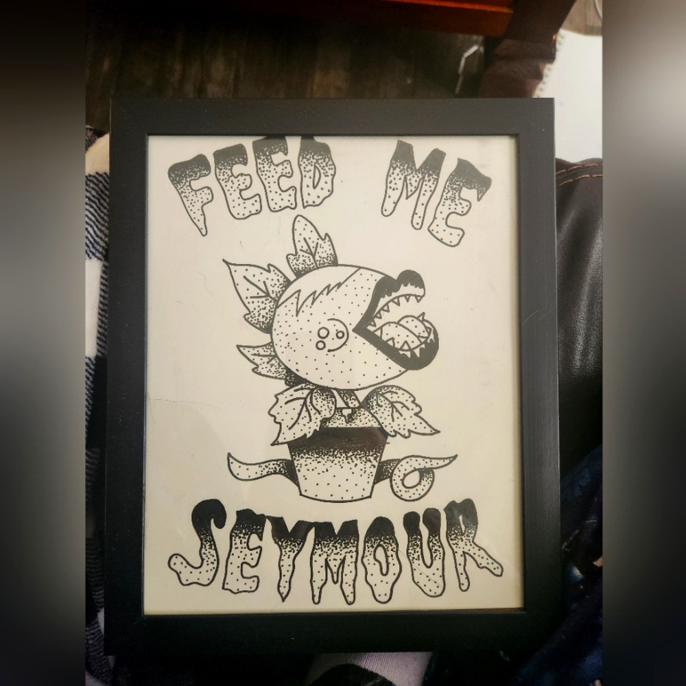 Pen & Ink Little Shop of Horrors Seymour